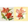 Servilleta decorativa para decoupage realizada en celulosa de tres capas. Modelo: lirios rojos