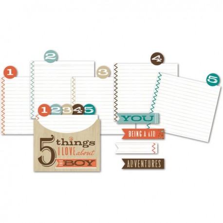 Fern & Forest Boy Self-Adhesive 5 Things Pocket