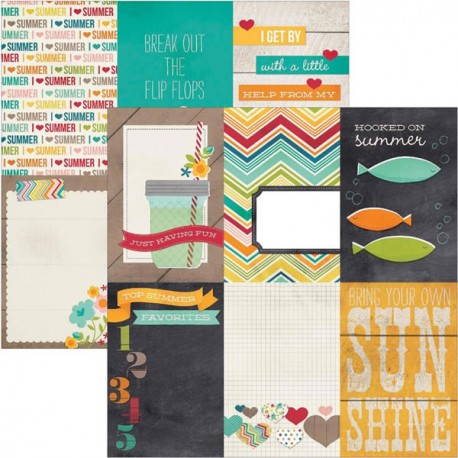 I Heart Summer - 4x6 Vertical Journaling Cards