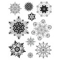  Artemio Sellos de silicona transparente  Copos de nieve (10001295)