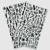 Glitter Sticker Alfa - Negro