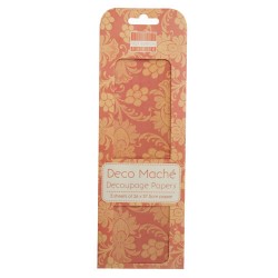 Papel para decorar con la técnica del decoupage First Edition Deco Maché Orange Flower