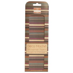Papel decorado para la técnica del decoupage Deco Maché first Edition Multi Stripe