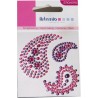 Strass Paisley Rosa