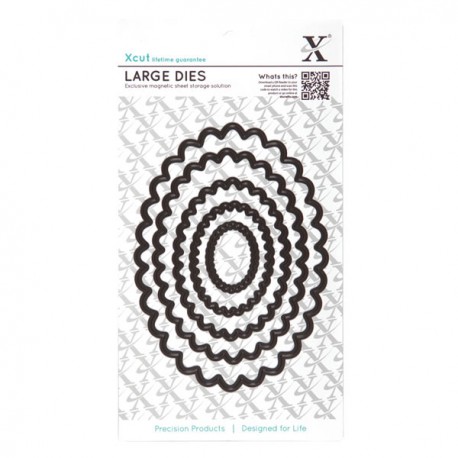 Xcut Nesting Dies - Scalloped oval