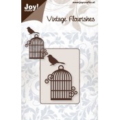 Troquel Vintage Flourishes Jaula y Pájaro