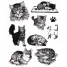  Artemio Sellos acrílicos transparentes Gatos (10001309) 