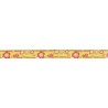 Cinta Organdi flores Amarillo Rojo