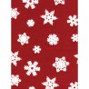 Fieltro Estampado - Copos fondo Rojo