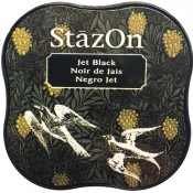 Tampón de tinta permanente StazOn Midi Jet Black de Tsukineko