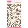 Amorie Chipboard Alphabet - Brownie