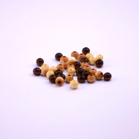 Round Wood Beads 6mm Earthtone