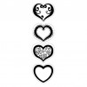 Hearts - Cling mini Stamp
