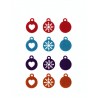 Bolas navideñas de fieltro tendance