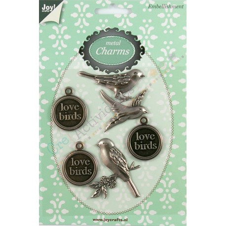 Metal charms Love Birds
