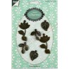 Metal charms Hojas