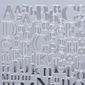 Peel Off Alfabeto Serif Plata