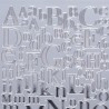 Peel Off Alfabeto Serif Plata