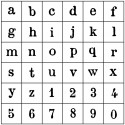 Set sellos Alfabeto Minúscula