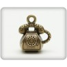 Metal Charms Set Retro Telephone