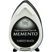 Tampón de tinta Memento Dew Drop Tuxedo Black de Tsukineko