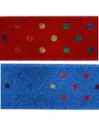 Cintas de raso estampado lunares por metro | CreActividades
